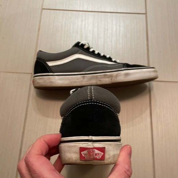 Vans Old Skool shoes. Black and grey. Men’s size 10. - Picture 3 of 5